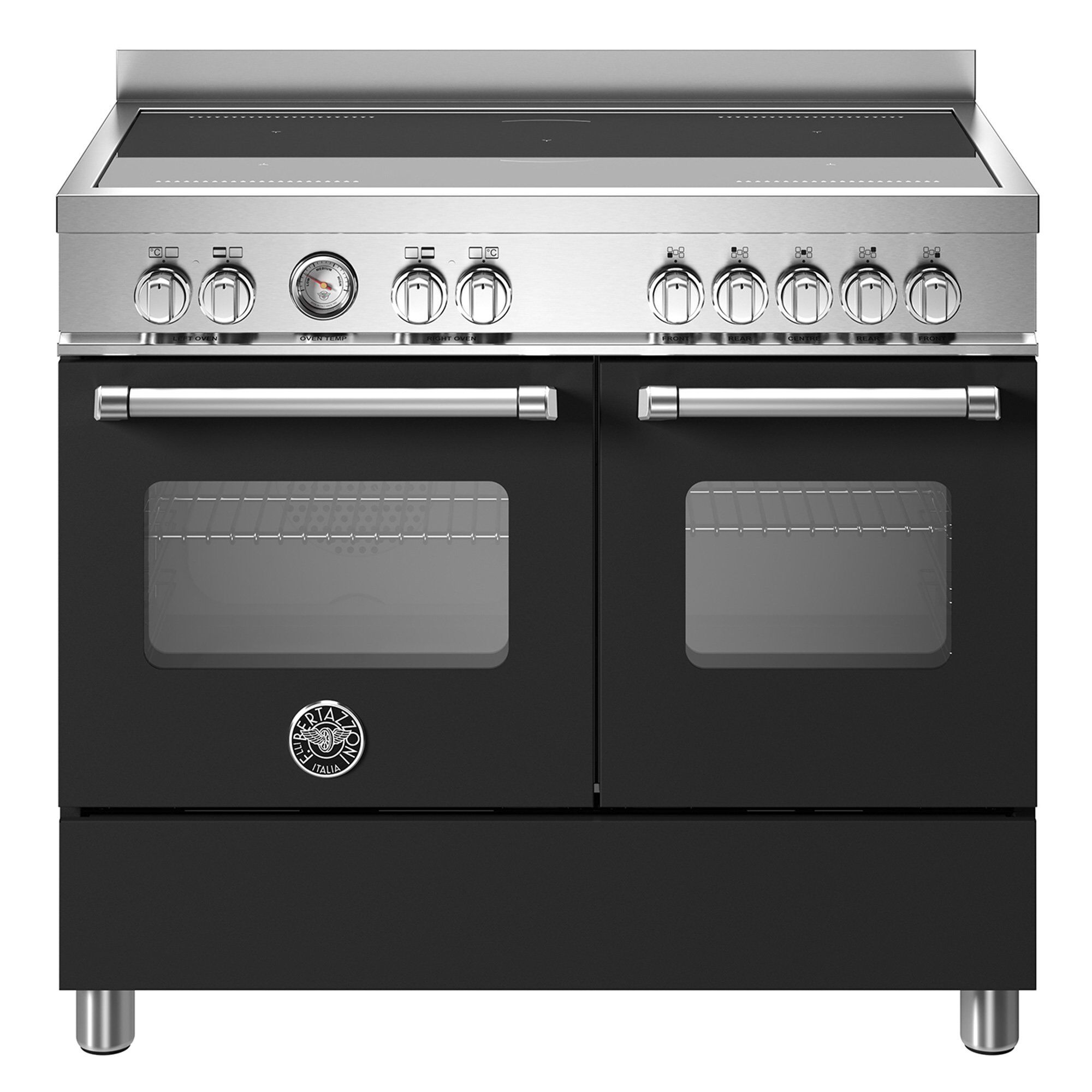 Mas105i2enet Master Induktionskomfur Med Dobbeltovn 100 Cm Mat Sort
