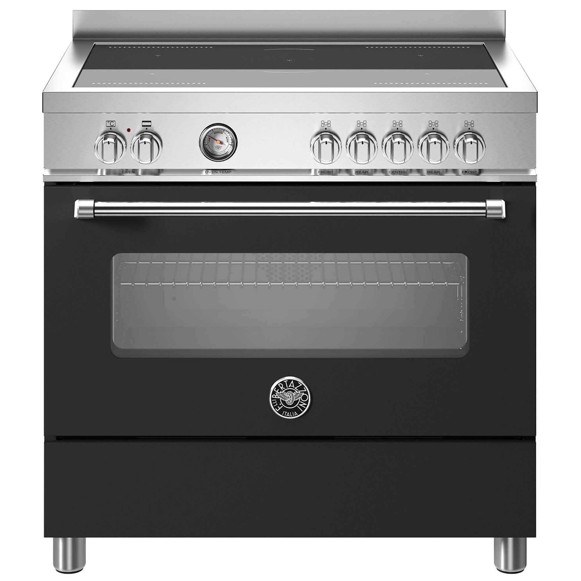 Mas95i1enet Master Induktionskomfur Med Ovn 90 Cm Mat Sort
