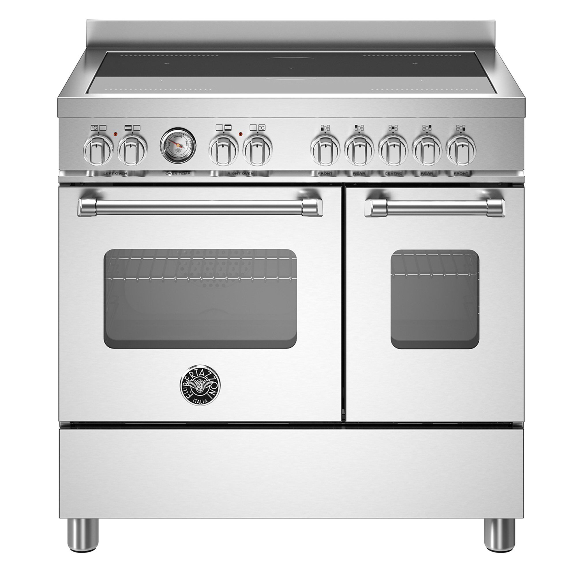 Mas95i2ext Master Induktionskomfur Med Dobbeltovn 90 Cm Rustfrit Stål