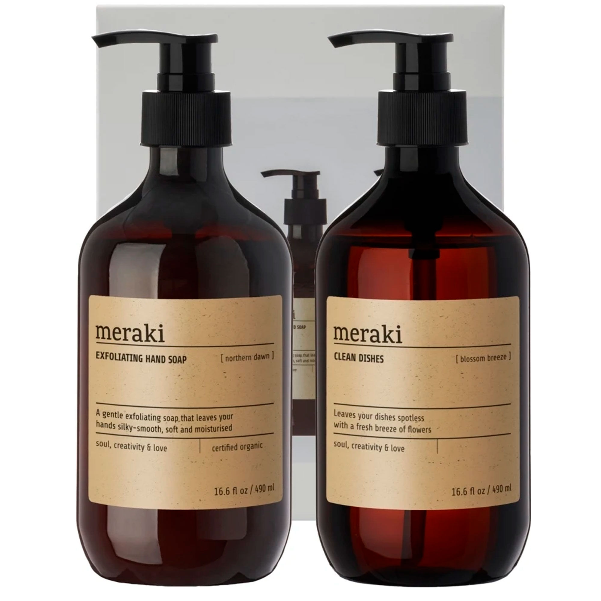Meraki Kitchen Essentials Opvaskemiddel Håndsæbe 980 Ml Gaveæske