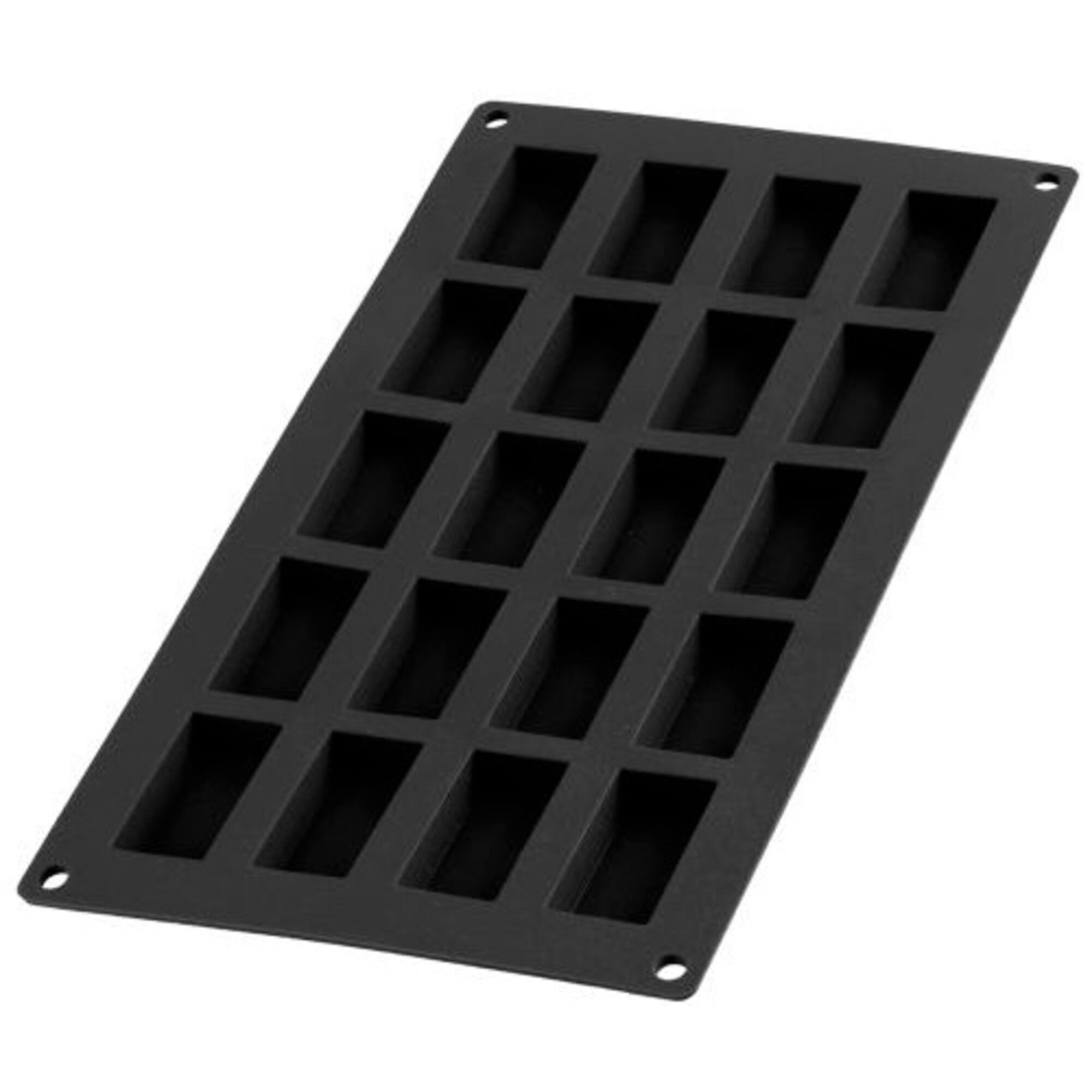 Mini Financier Silikoneform Sort