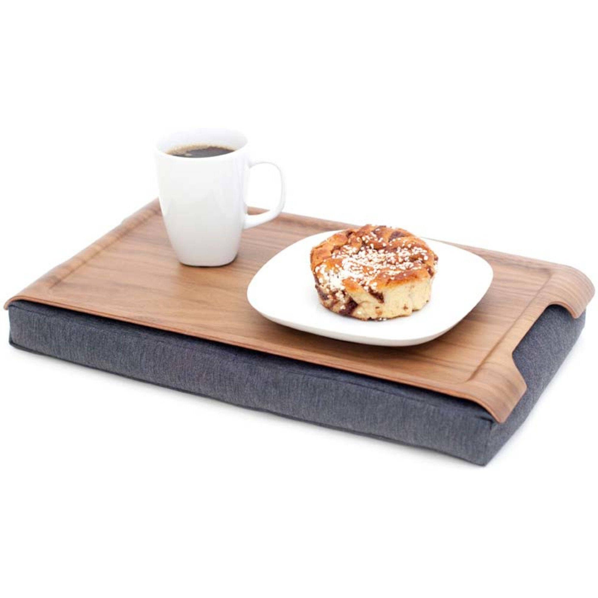 Mini Laptray Bakke Valnød Grå