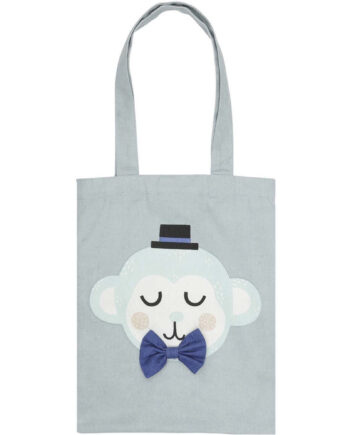 Monty Monkey Tote Bag  25x35 Cm Teal