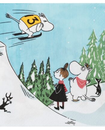 Mumin Skihoppet Papirserviet 33   33 Cm