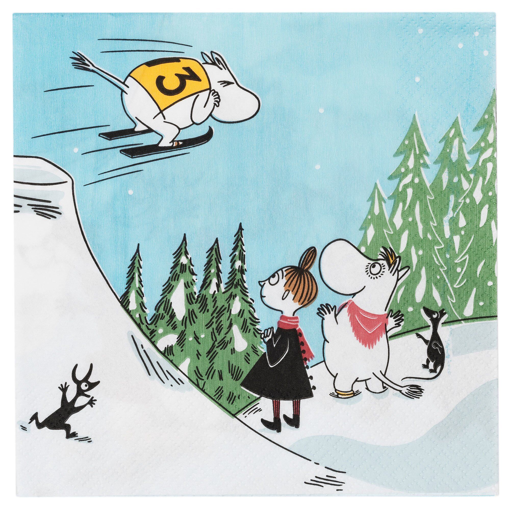 Mumin Skihoppet Papirserviet 33 33 Cm