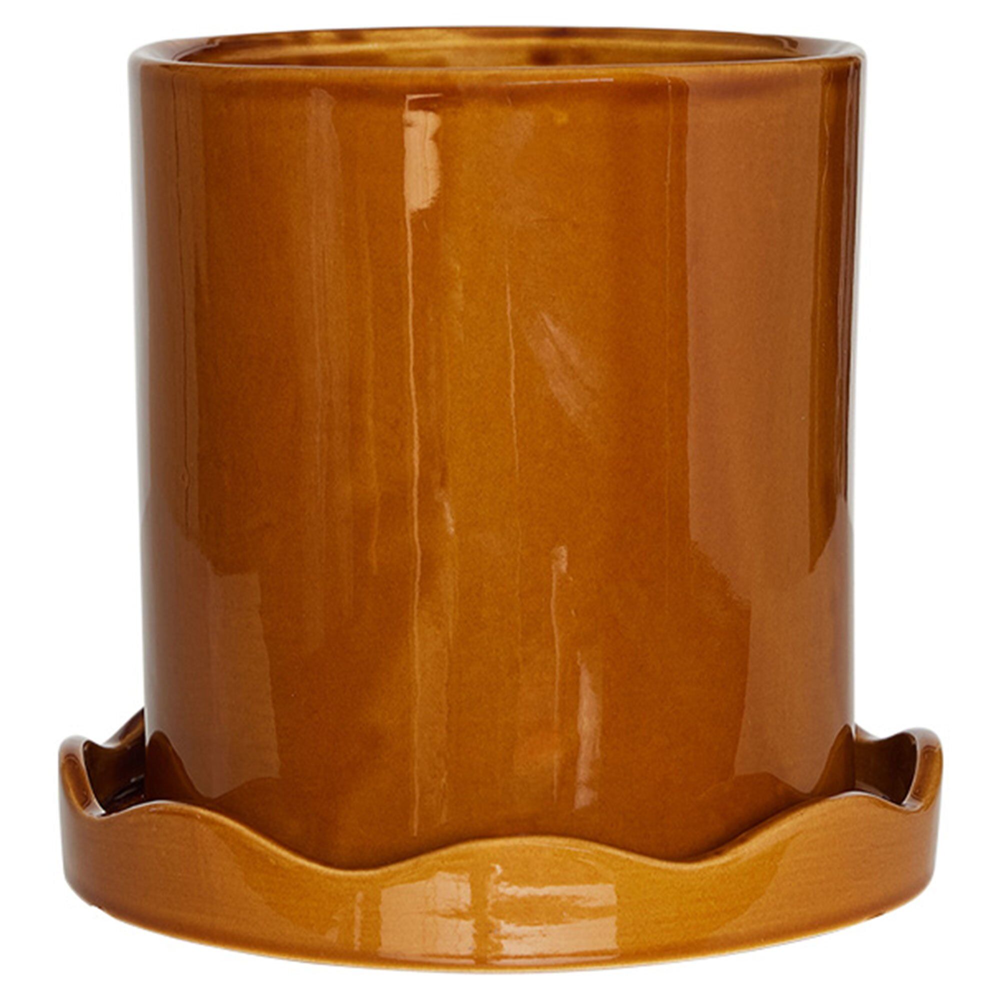 Nami Urtepotte Med Underskål Small Amber