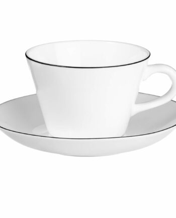 Natur Snehvid Kaffekop Med Underkop  15 Cl