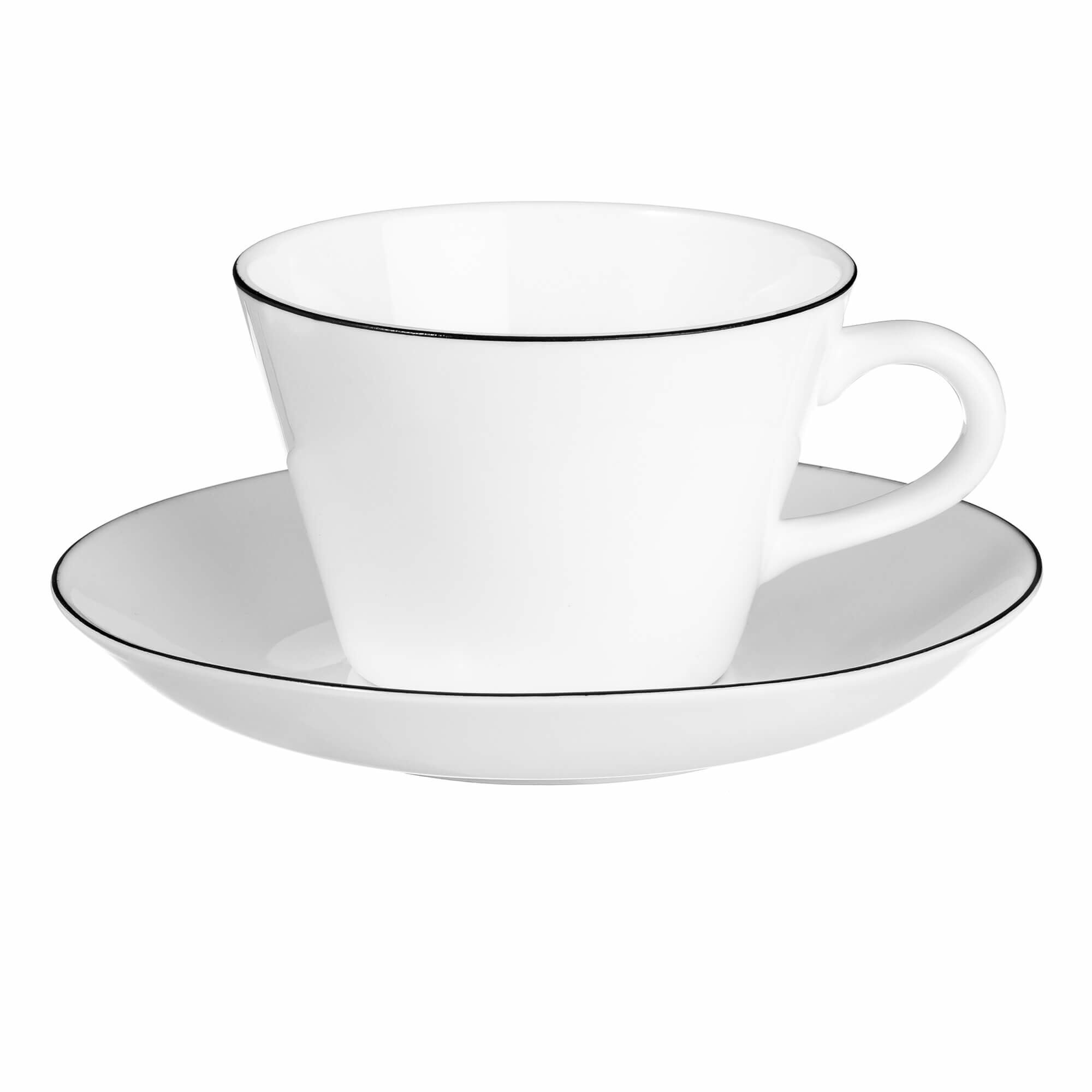 Natur Snehvid Kaffekop Med Underkop 15 Cl