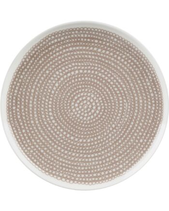Oiva Siirtolapuutarha Tallerken 25 Cm  Hvid Beige