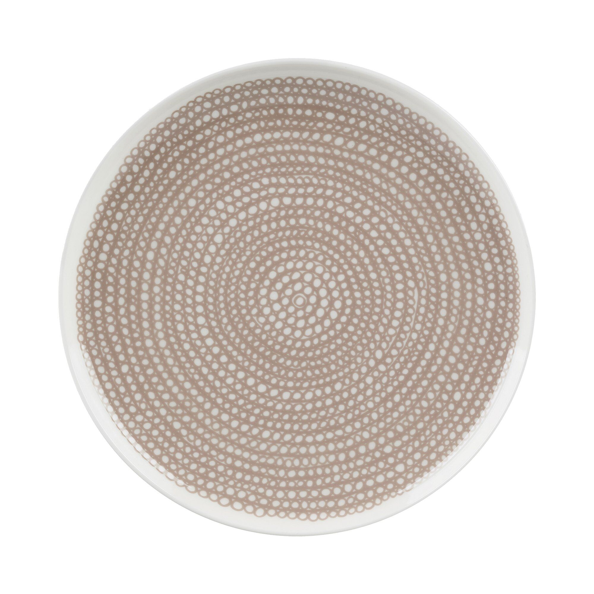 Oiva Siirtolapuutarha Tallerken 25 Cm Hvid Beige