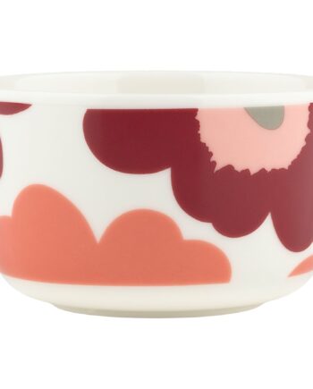 Oiva Unikko Skål     Dl  White Dark Cherry Red Salmon