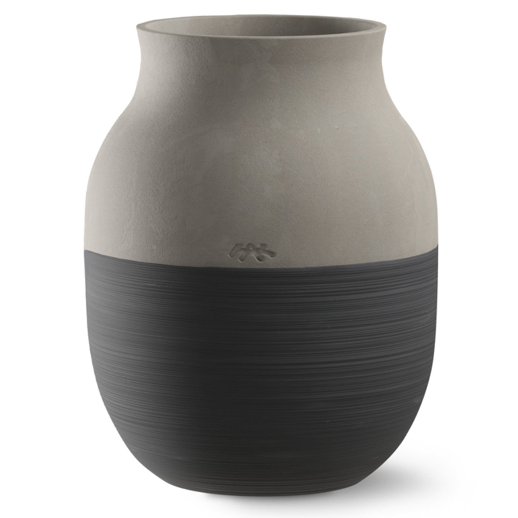 Omaggio Circulare Vase 20 Cm Antracitgrå