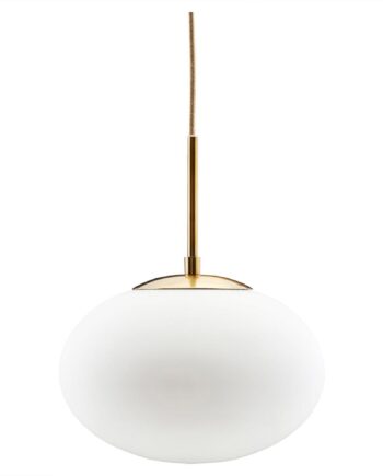 Opal Lampe 30 Cm  Hvid