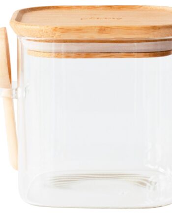 Opbevaringsglas Med Bambuslåg Og Måleske 800 Ml