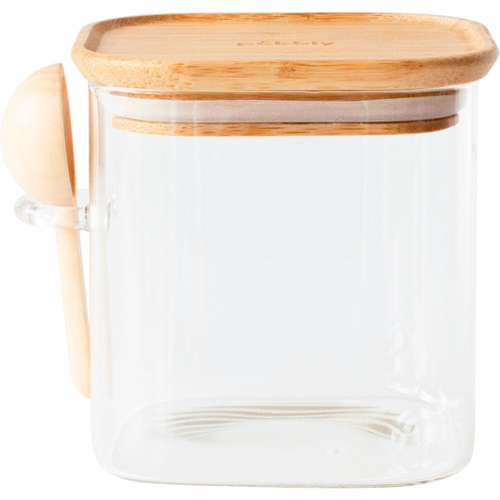 Opbevaringsglas Med Bambuslåg Og Måleske 800 Ml