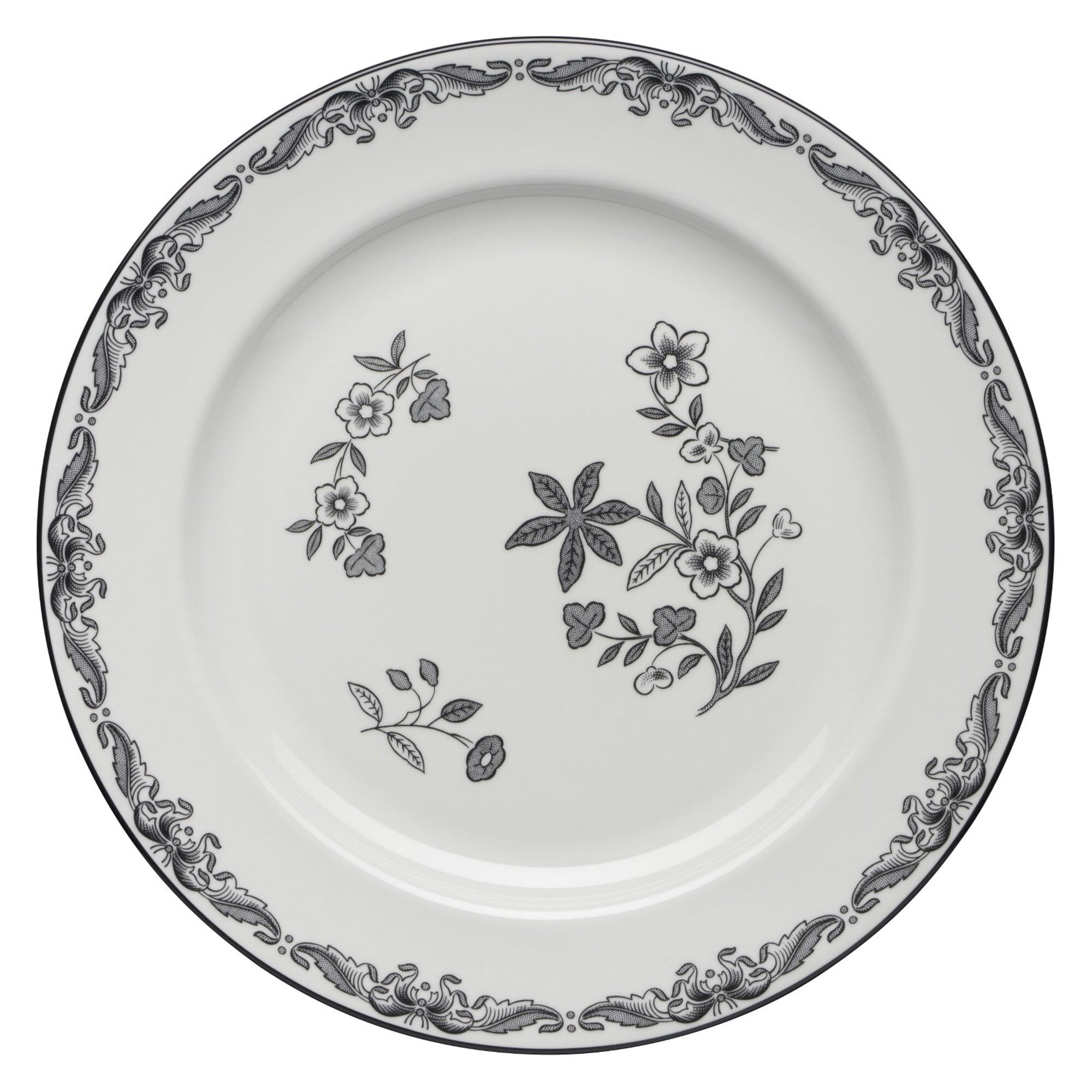Ostindia Sort Tallerken 27 Cm