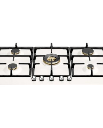 P905cher Heritage Gaskomfur 90 Cm  Hvid   Krom