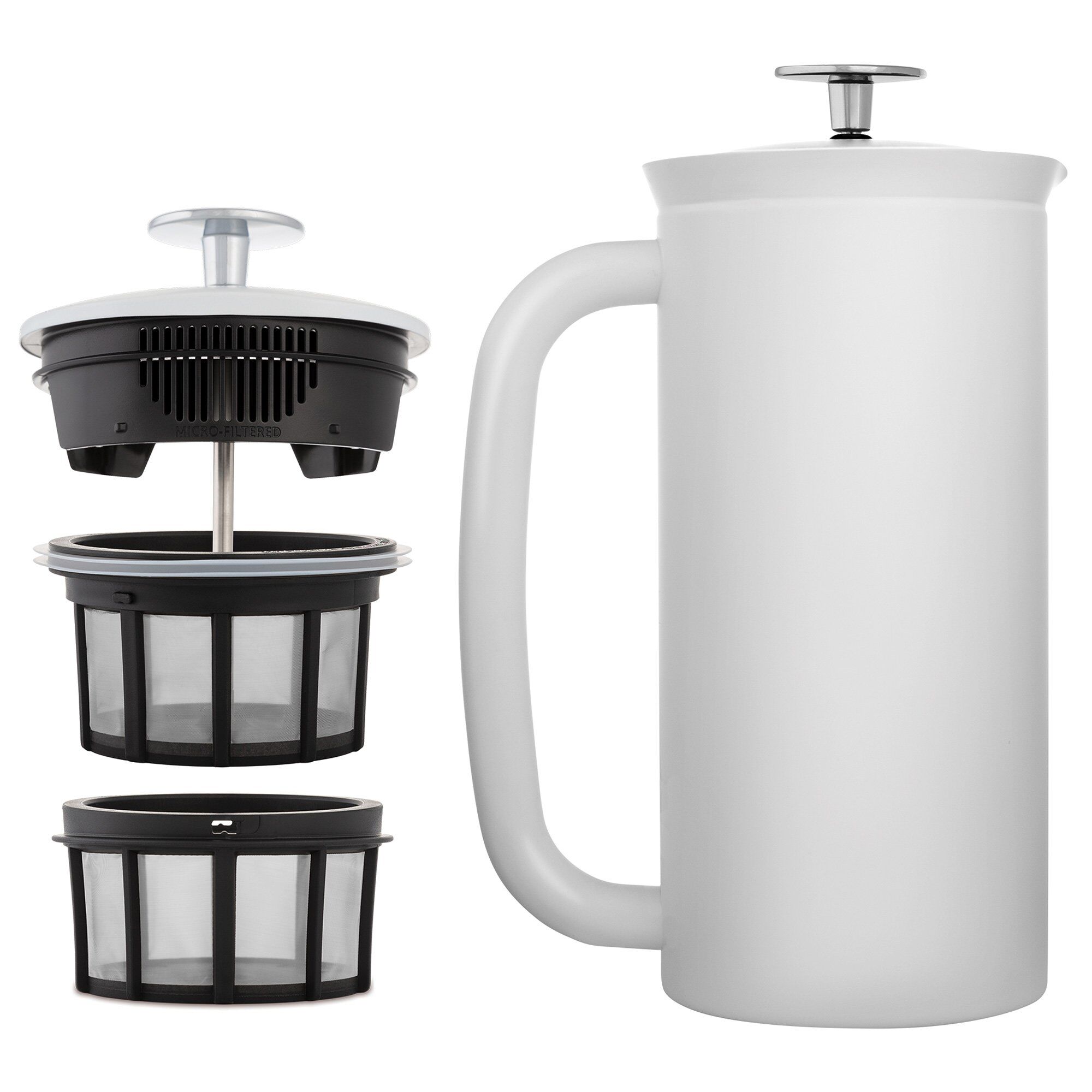 P7 Stempelkande Hvid Stål Liter