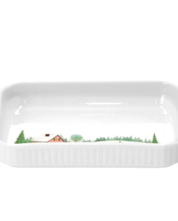 Pillivuyt Vinter Plissé Fad Rektangulær 18   12 Cm