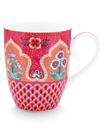 Pip Studio Flower Festival Krus 35 Cl  Rosa