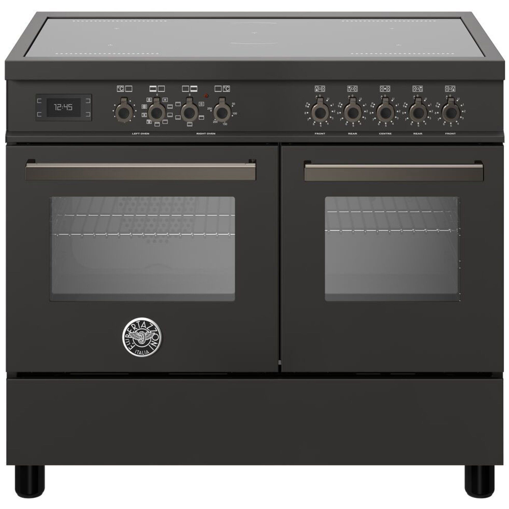 Pro105i2ecat Professional Induktionskomfur Med Dobbeltovn 100 Cm Sort