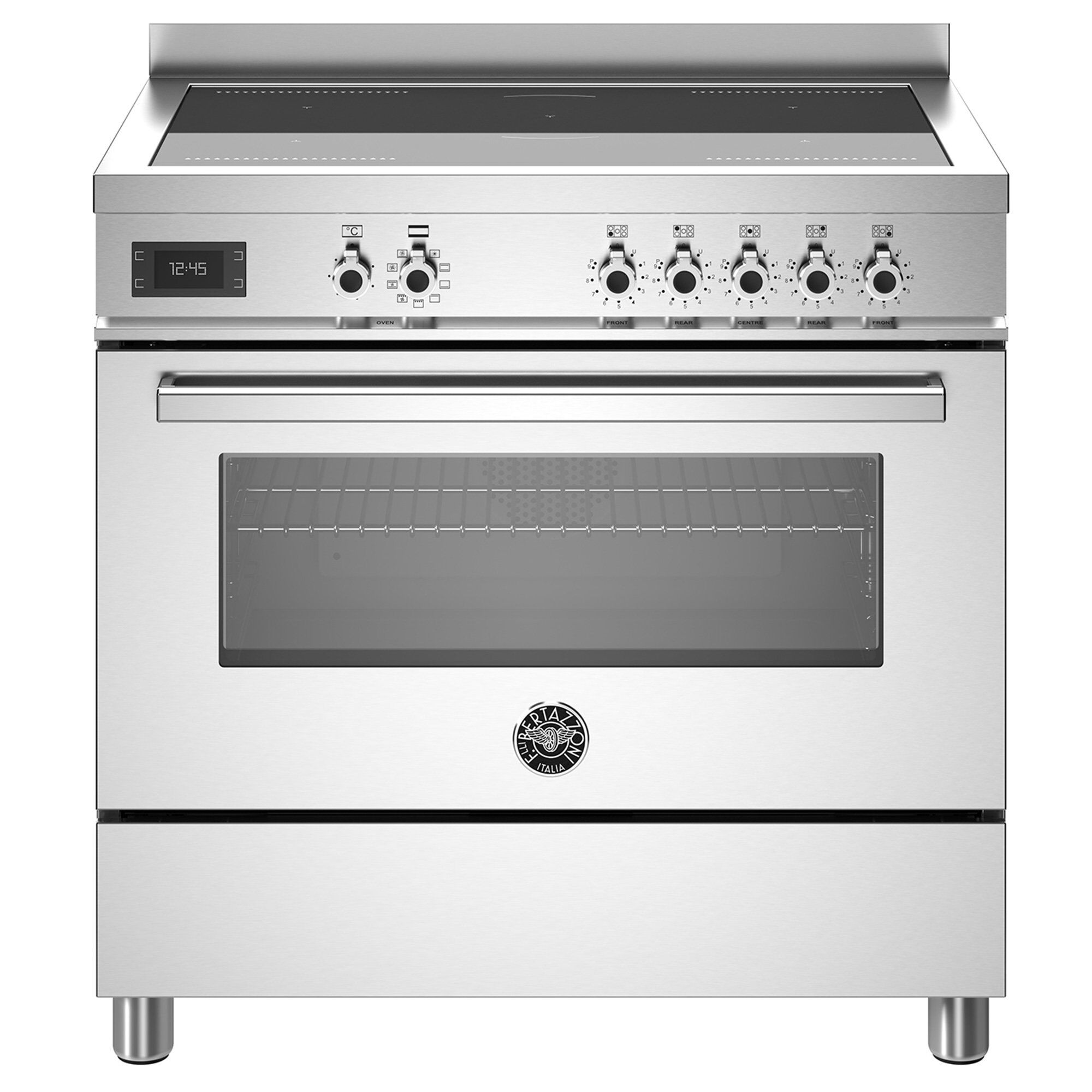 Pro95i1ext Professional Induktionskomfur Med Ovn 90 Cm Rustfrit Stål