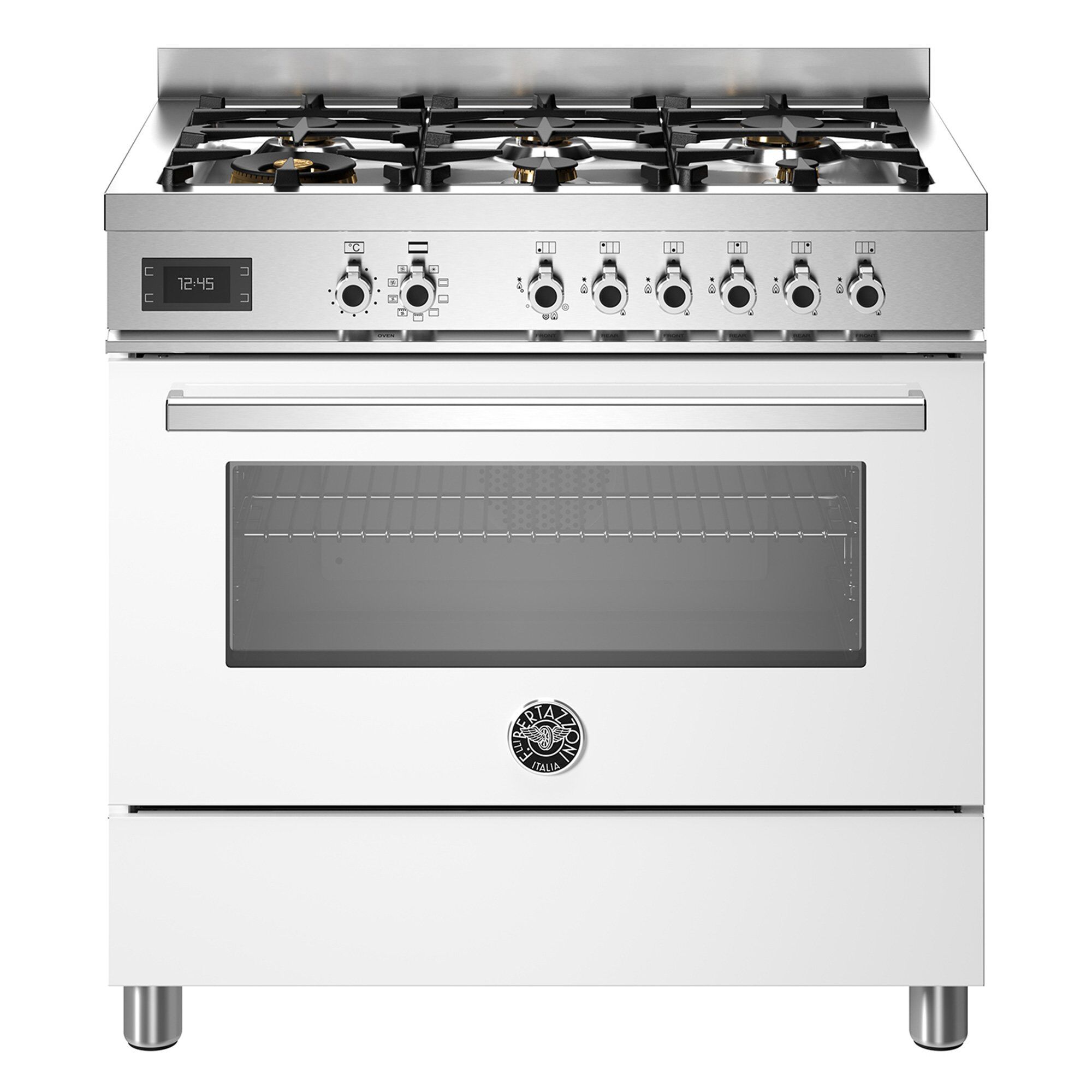 Pro96l1ebit Professional Gaskomfur Med Ovn 90 Cm Hvid