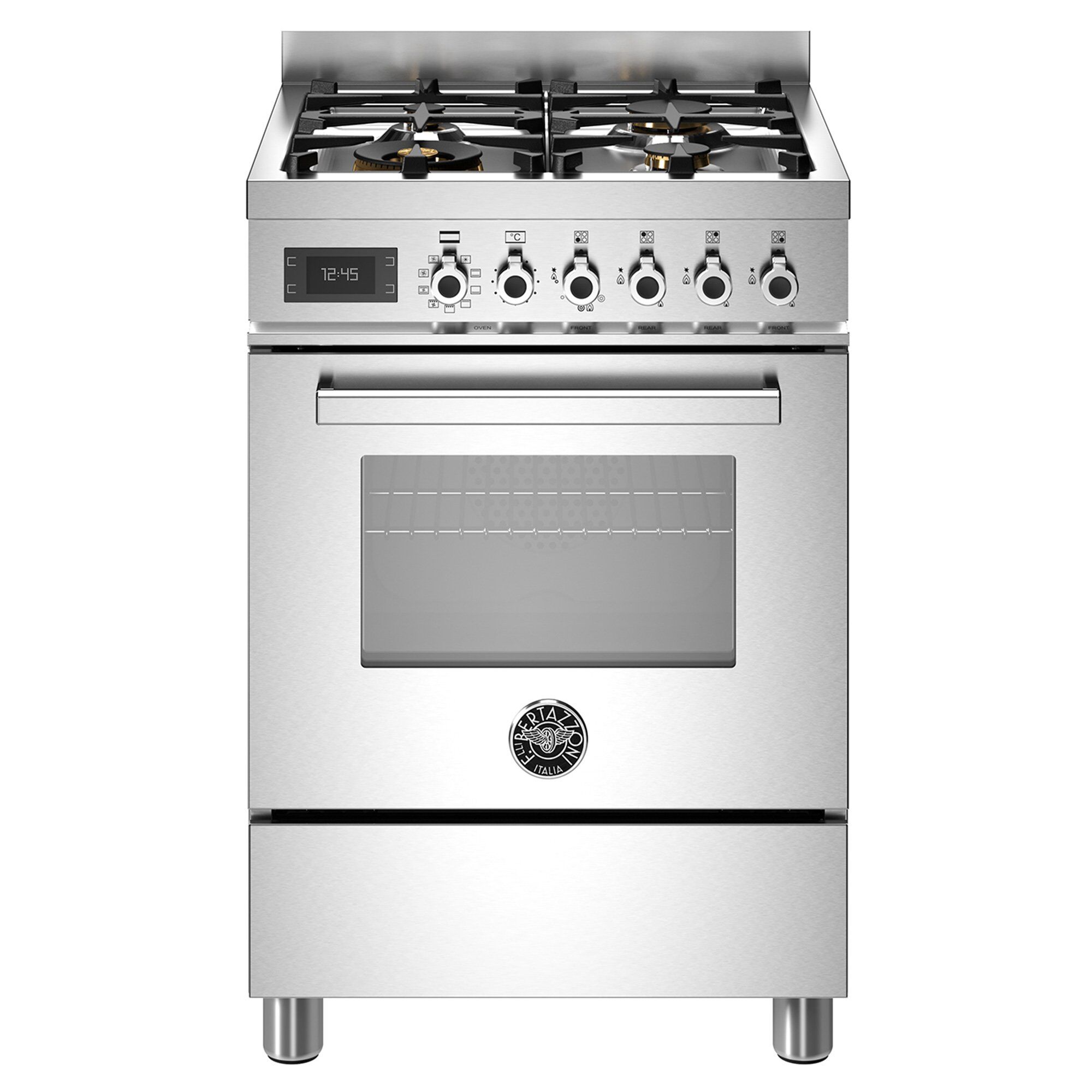 Pro64l1ext Professional Gaskomfur Med Ovn 60 Cm Rustfrit Stål