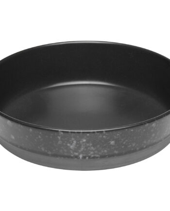 Raw Dyb Tallerken   Stentøj 19   Cm  Sort