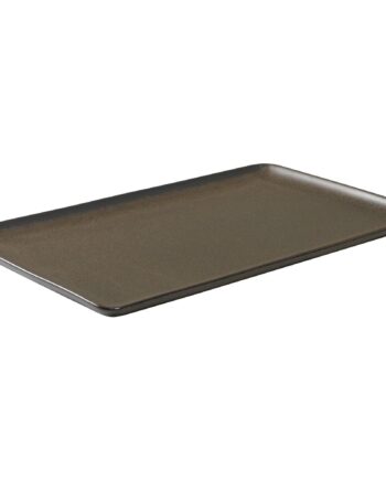 Raw Rektangulær Tallerken Metallisk Brun 31   Cm