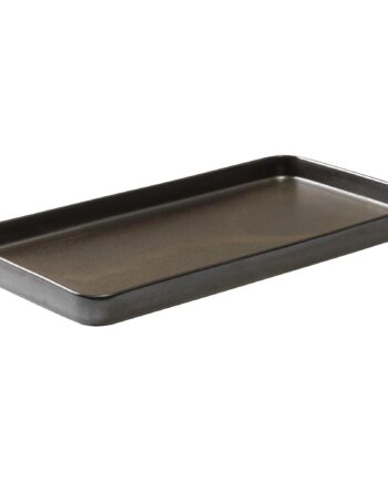 Raw Rektangulær Tallerken Metallisk Brun 34x18 Cm
