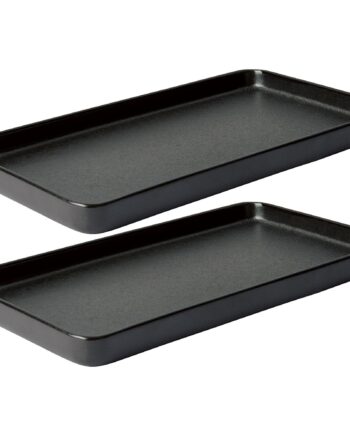 Raw Rektangulær Tallerken    Stk  34 Cm  Titanium Black