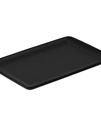 Raw Rektangulær Tallerken  23     15 Cm  Titanium Black