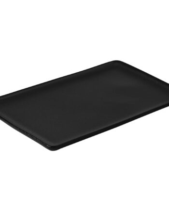 Raw Rektangulær Tallerken  31     20 Cm  Titanium Black