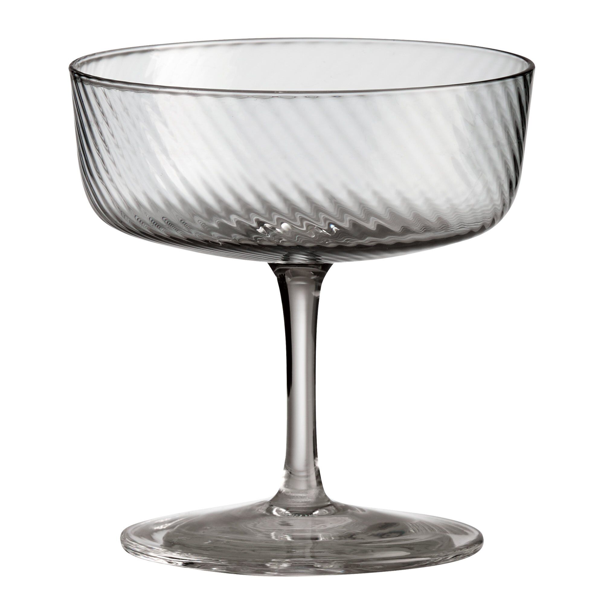 Raw Unique Swirl Champagneglas 25 Cl Grå