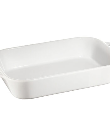Rektangulær Ovnfast Fad 34   24 Cm Hvid