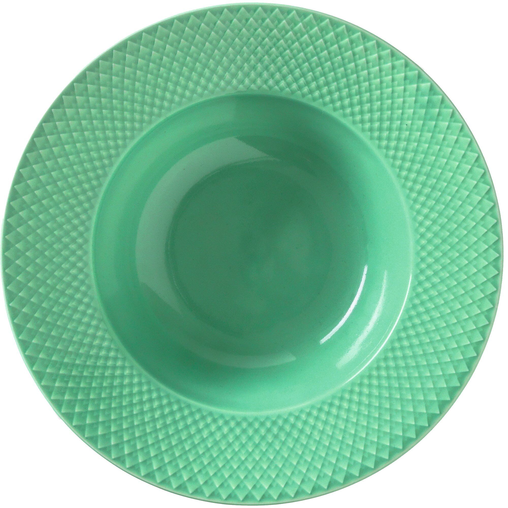 Rhombe Color Dyb Tallerken 24 Cm Grøn