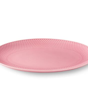 Rhombe Color Ovalt Serveringsfad  Rosa