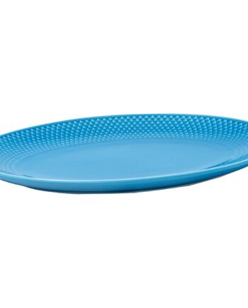 Rhombe Serveringsfad  Oval  Blå