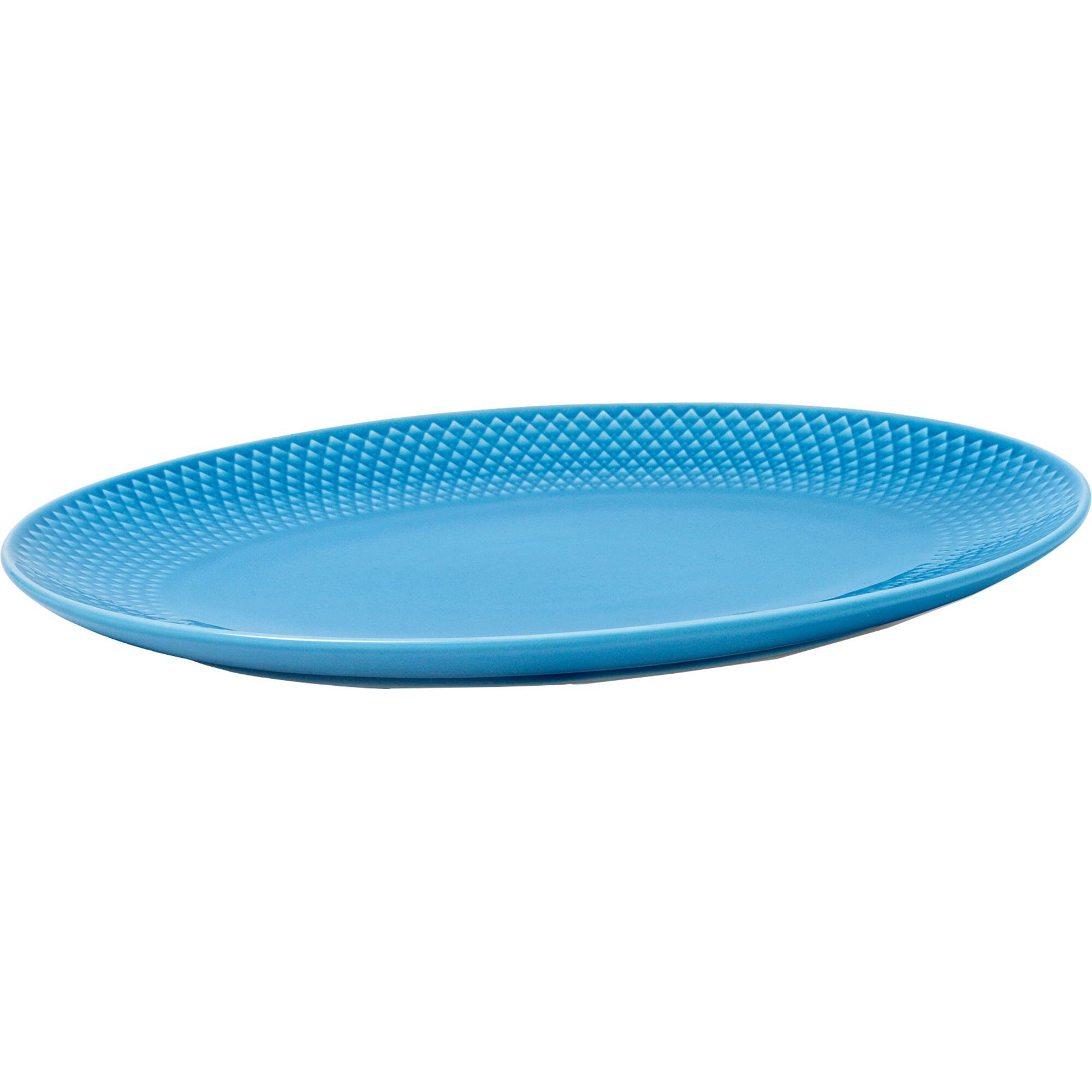 Rhombe Serveringsfad Oval Blå