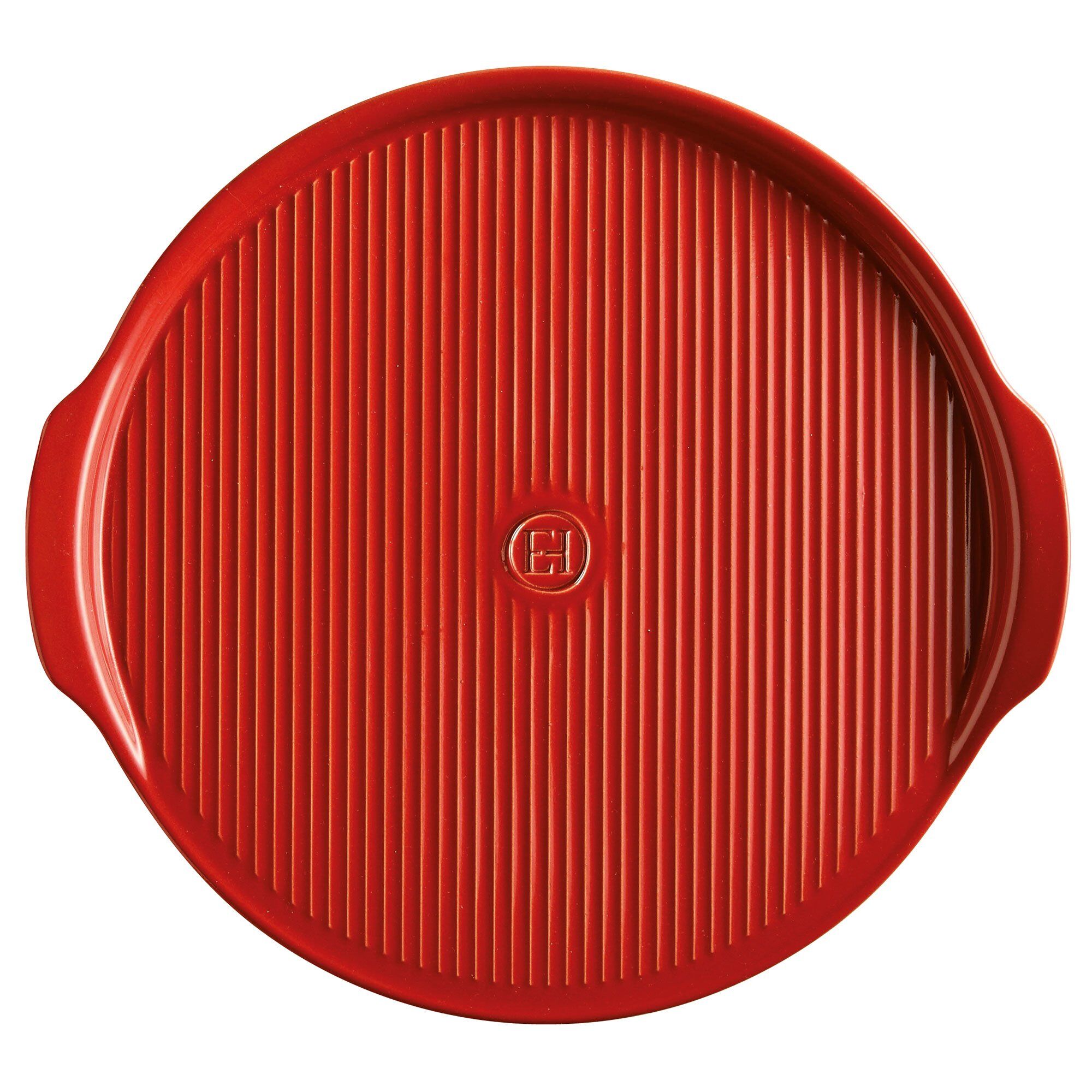 Rillet Pizzasten ø40 Cm Rød