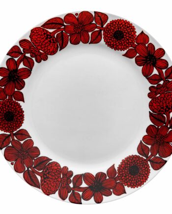 Rød Aster Tallerken  28 Cm