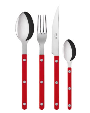 Sabre Bistrot Solid Bestiksæt   Dele  Rød