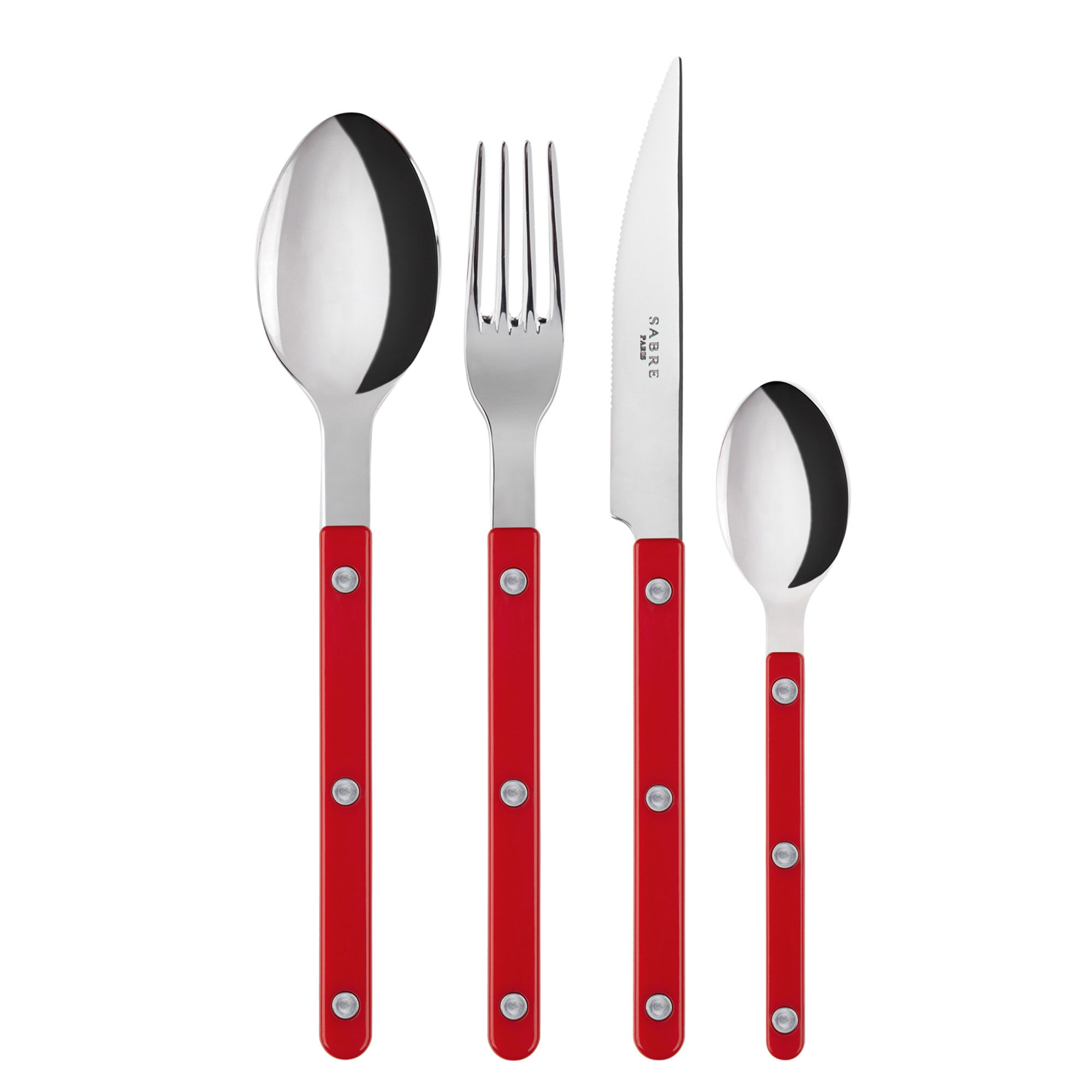 Sabre Bistrot Solid Bestiksæt Dele Rød