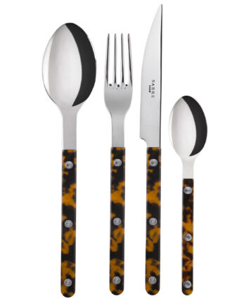 Sabre Bistrot Tortoise Bestiksæt Med   Dele  Faux-sildpadde