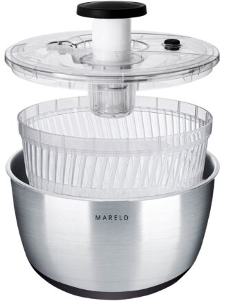 Salatslynge Med Pumpe   Liter  Rustfrit Stål
