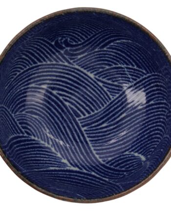 Seigaiha Blue Skål 13 Cm