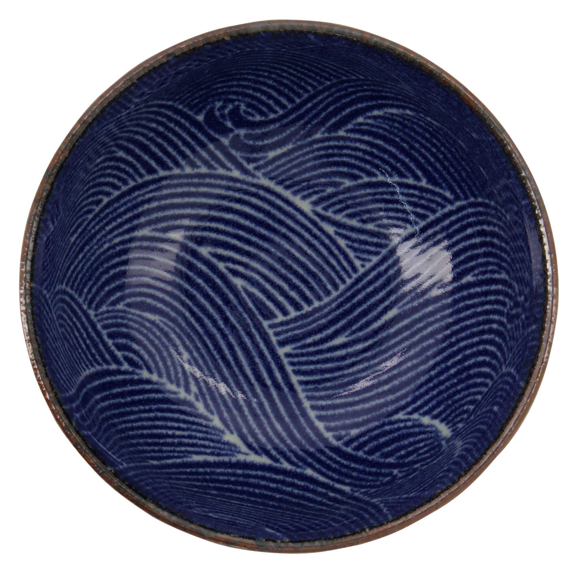 Seigaiha Blue Skål 13 Cm