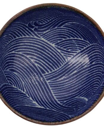 Seigaiha Blue Skål 12 Cm