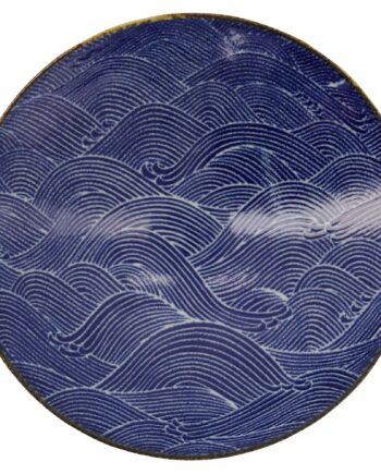 Seigaiha Blue Skål 24   Cm
